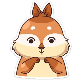 🙂 568c8386 Cartone animato, Animale, Carino, Adorabile, Scoiattolo, Mammifero, Kawaii telegram sticker