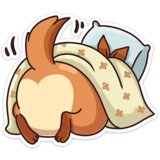 😴 75b7d27a cane, dormire, carino, animale, cartone animato, coperta, cuscino telegram sticker