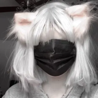 💗 1aed4930 кошачьи ушки, маска, каваий, косплей, девушка, эстетика, эмо telegram sticker