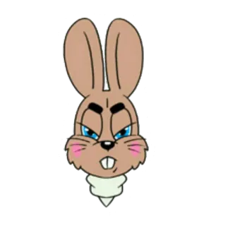 😁 5b240bc7 กระต่าย, บันนี่, การ์ตูน, สัตว์ telegram sticker