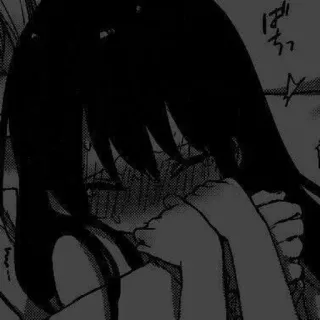 ❤️ f864603b ばちゃっ Anime, Khóc, Buồn, Cảm xúc, Tối tăm, Manga whatsapp sticker