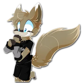 🐾 1851b683 拟人, 动物, 毛茸茸, 卡通, 虚构, 角色, 微笑, 友善 telegram sticker