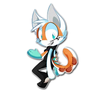 😁 acc04cc8 卡通, 动物, 角色, 橙色, 白色, 毛茸茸 telegram sticker