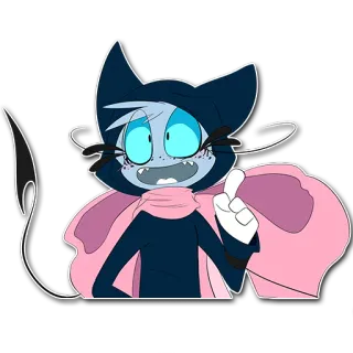 👆 d32d8e8f 猫, 卡通, 人物, 插图, 贴纸, 爱猫人士 telegram sticker