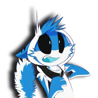 😱 db291796 兽人, 拟人, 蓝色, 卡通, 角色, 艺术, 动物 telegram sticker