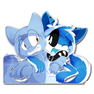 😁 e096f161 兽人, 卡通, 动物, 角色, 狐狸, 可爱, 数字艺术 telegram sticker