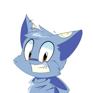 😃 e547e4a6 猫, 卡通, 搞笑, 蓝色 telegram sticker