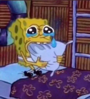 🥺 6ba73f76 Spongebob Spongebob Squarepants spongebob, khóc, buồn, hoạt hình, nickelodeon, cảm xúc telegram sticker