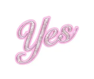 ✅ 0c38be2a Yes Ya, Afirmatif, Persetujuan, Konfirmasi, Positif, Glitter telegram sticker