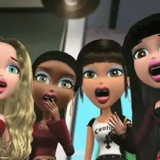 😮 6089a9c4 Bratz, boneka, kartun, perempuan, teman, animasi telegram sticker