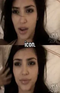 😎 8bdb638d Kim Kardashian icon. kim kardashian, reality tv, selebriti, media sosial, influencer telegram sticker