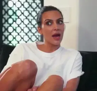 😧 bc6adb08 Kim Kardashian selebriti, reality tv, meme, kim kardashian, wanita telegram sticker