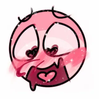 💖 0752d223 Emoji, Rosa, Dibujos animados, Corazón, Lindo telegram sticker