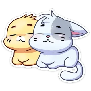 😊 6274218a kat, katten, schattig, dieren, kawaii, sticker, cartoon telegram sticker