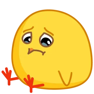 😪 d4ca58a2 verdrietig, geel, personage, emotie, huilen, schattig, cartoon telegram sticker