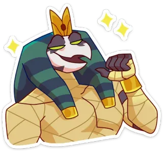 😎 303ac34a Mumie, Ägyptisch, Altes Ägypten, Pharao, König, Cartoon telegram sticker