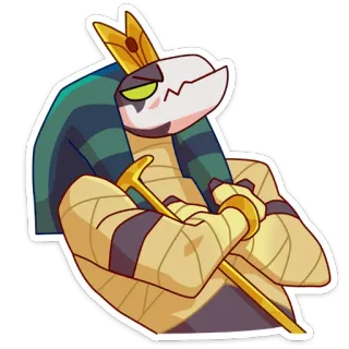 😤 c5fc909a Cartoon, Ägyptisch, Pharao, Mumie, Figur, Antike telegram sticker