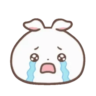🐰 1c4eaafe coniglio, piangere, triste, lacrime, emozionale, kawaii, carino telegram sticker