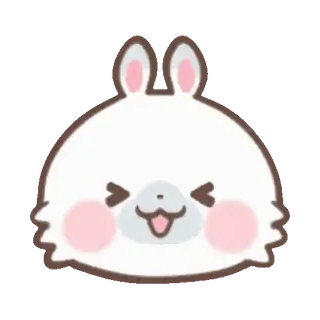 🐰 6acb7d3b coniglio, animale, carino, adesivo, cartone animato, coniglietto telegram sticker