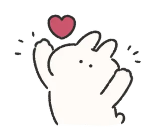 🍰 66b590c8 아딱하다 Hase, süß, Herz, Liebe, Koreanisch, Figur, Cartoon telegram sticker
