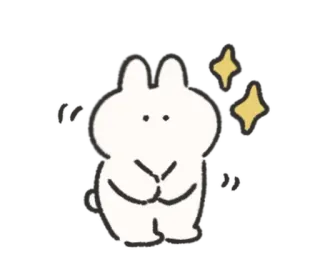 🍰 9dcdf62f Hase, Kaninchen, niedlich, Tier, Glitzer telegram sticker