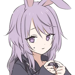 👉 10715cac Anime, Orelhas de coelho, Desenho animado, Fofo, Adesivo telegram sticker