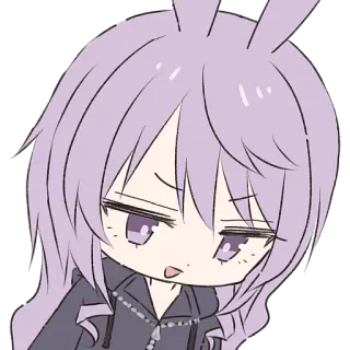 😬 c7c14569 Anime, Desenho animado, Chibi, Fofo, Coelho, Garota, Triste telegram sticker