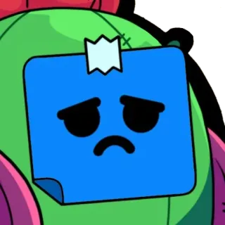😔 2592e7c8 Spike Brawl Stars triste, cactus, brawler, spike, personnage whatsapp sticker