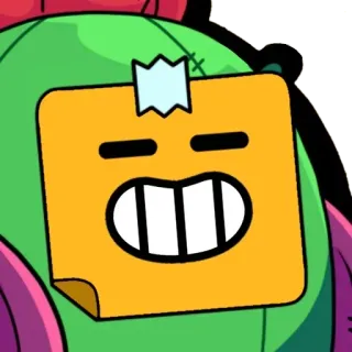 😁 45352fe8 Spike Brawl Stars cactus, brawler, jeu, jeu mobile, sans expression whatsapp sticker