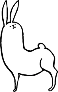 😯 2df5a659 кролик, зайчик, животное, милый, мультик, белый whatsapp sticker