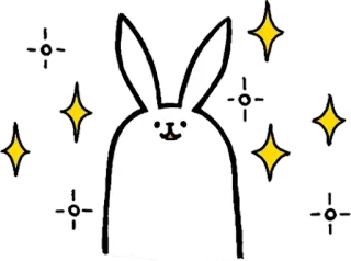 ✨ 3652fd9a кролик, зайчик, милый, животное, блестки, каваий whatsapp sticker