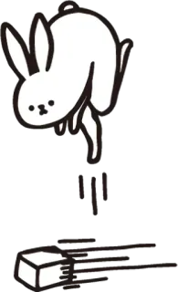 📦 bf215b9d кролик, куб, милый, животное, минималистичный whatsapp sticker