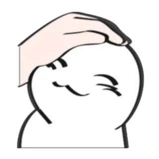 🤗 4e3d074e 手, 轻拍, 头, 卡通, 爱意 telegram sticker