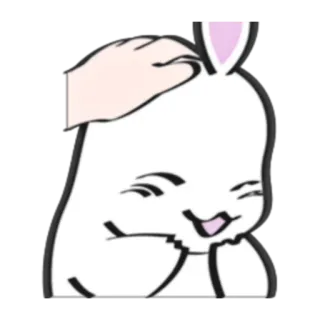 🤗 9c5304c6 兔子, 抚摸, 可爱, 动物, 卡通, 迷人, 复活节 telegram sticker