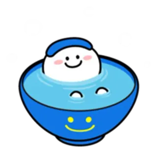 🛁 61cd7c08 carino, kawaii, adorabile, cartoni animati, acqua, personaggio, sorriso telegram sticker