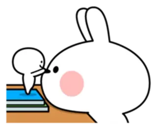 ♥️ 7d4929a9 Cartone animato, Coniglio, Carino, Adesivo, Animazione, Personaggio telegram sticker