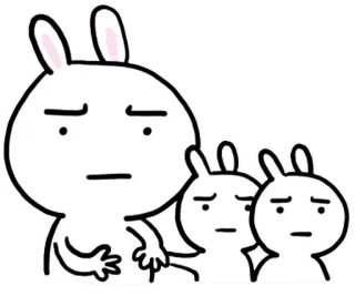 😂 a57f5662 coniglio, famiglia, coniglietti, carino, cartoni animati telegram sticker