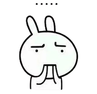 😂 fe02aa0d coniglio, pensieroso, carino, animale, cartone animato telegram sticker