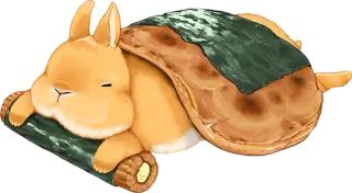 🐰 2c1eff90 bunny, sushi, rabbit, food, cute, kawaii, animal telegram sticker