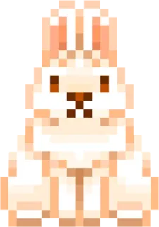 🐰 e9a1a3ff rabbit, bunny, pixel art, animal, cute, kawaii telegram sticker