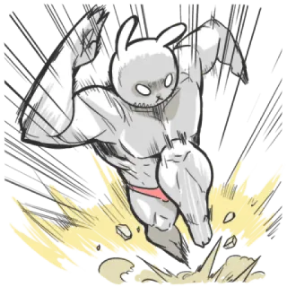 π 0f84568a bunny, muscle, athletic, cartoon, strong telegram sticker