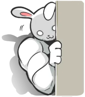 π 3e18bd62 bunny, rabbit, muscle, animal, cute telegram sticker