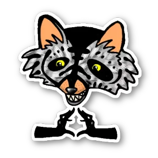 😌 371f3d7a rakun, binatang, kartun, gambar, seni digital, satwa liar whatsapp sticker