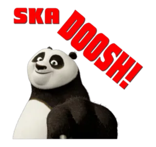 💥 b5c83b73 Po Kung Fu Panda SKA DOOSH! Panda, Desenho animado, Doosh, Ska, Meme whatsapp sticker