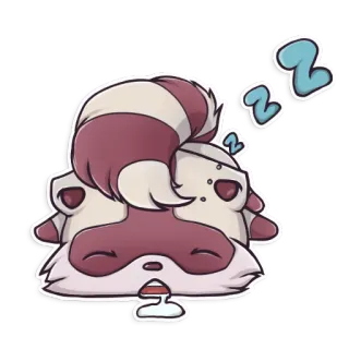 😴 d981a953 Z schlafend, niedlich, tier, cartoon, verschlafen, zzz telegram sticker