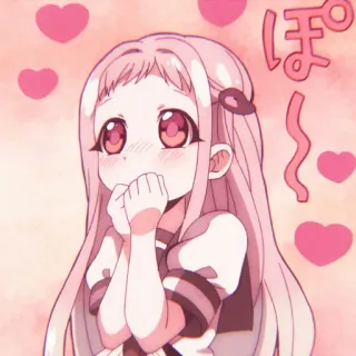 🐇 d81ed946 Nene Yashiro Toilet-bound Hanako-kun ぽ Anime, Słodkie, Manga, Serce, Rumieniec telegram sticker