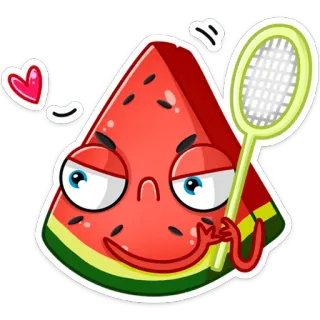 😡 737ea356 スイカ, フルーツ, バドミントン, スポーツ, アニメ, スライス telegram sticker