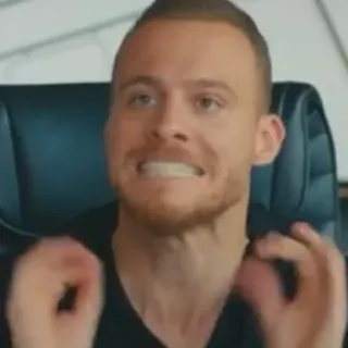 😬 27227211 Mann, Gesichtsausdruck, aufgeregt, Porträt, Handbewegung telegram sticker