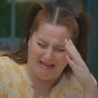 😫 d4cf29f9 Frau, weinend, emotional, traurig, Ausdruck, verzweifelt telegram sticker