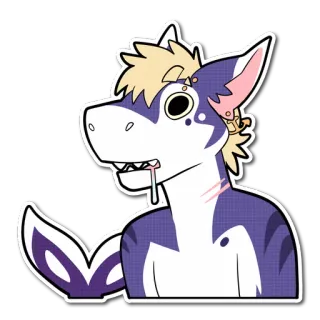 😛 0d19cf2c ケモノ, サメ, アンソロ, カートゥーン, 動物, キャラクター telegram sticker